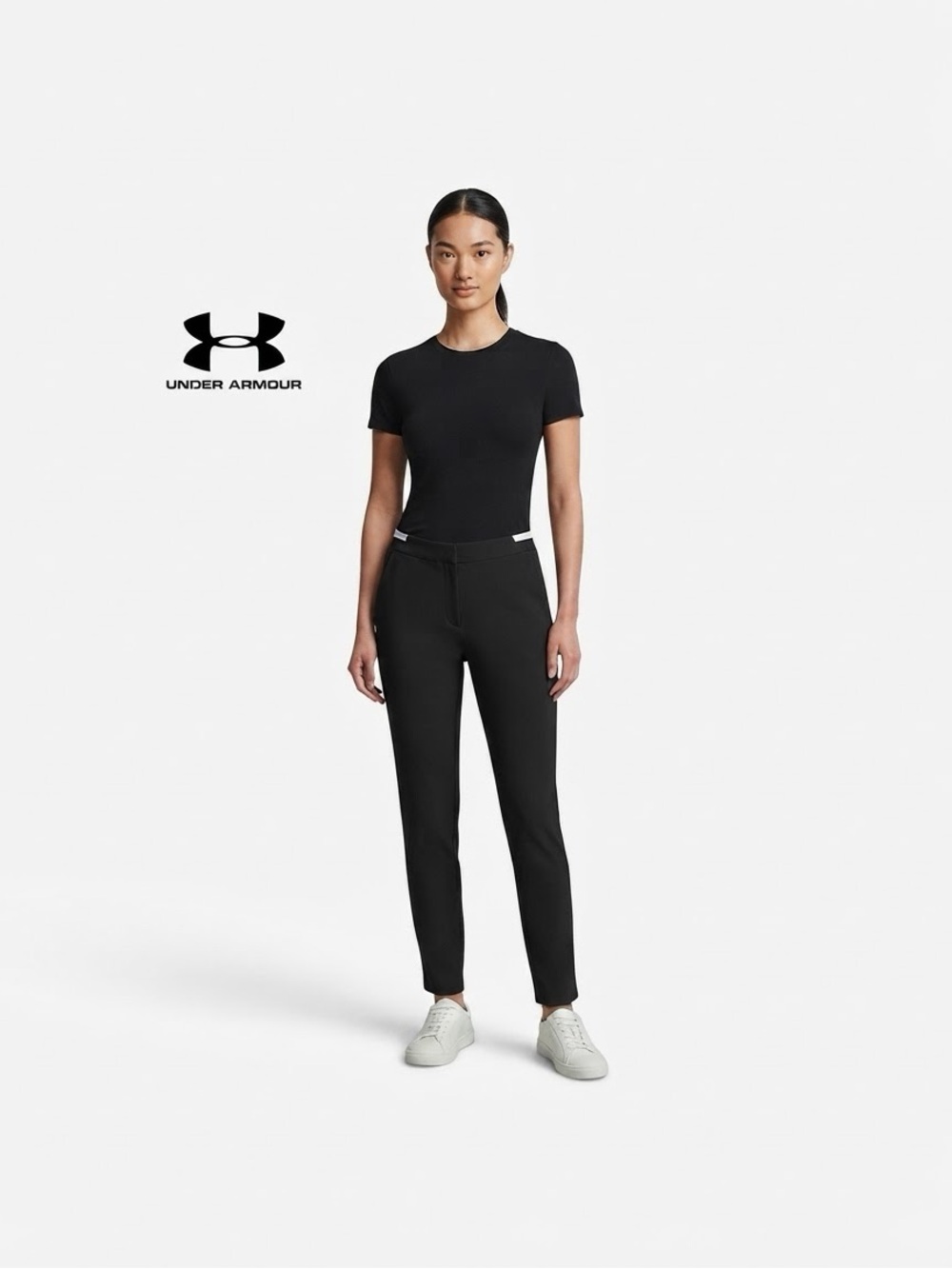 Under Armour Women's Golf Pants
Size L Black Fitted Stretch Style 1373640